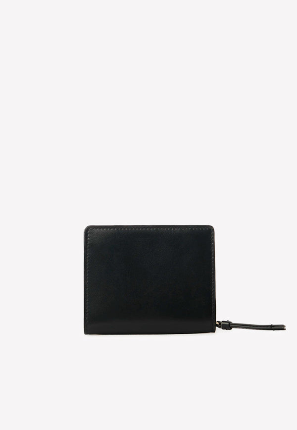 Leather Logo-Embossed Compact Wallet