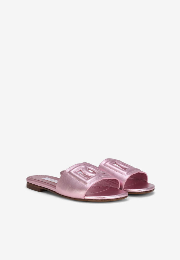 Girls DG Millennials Metallic Leather Sandals