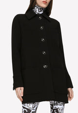 Double Crepe Buttoned Coat