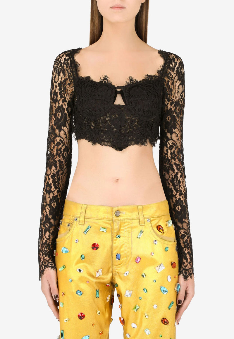 Lace Corset Cropped Top