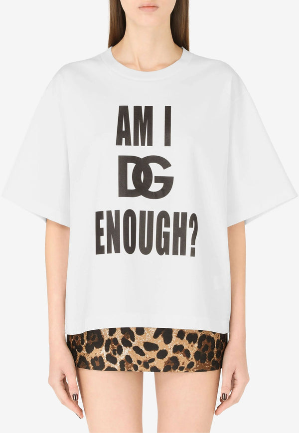 Slogan Print Jersey T-shirt