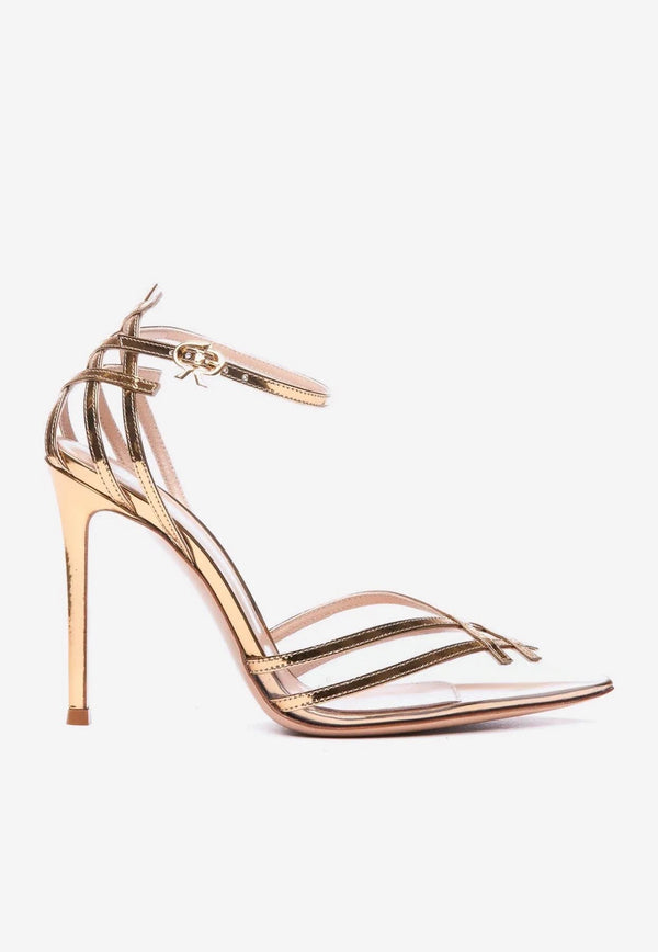 100 Pointed Pumps in Metallic Leather