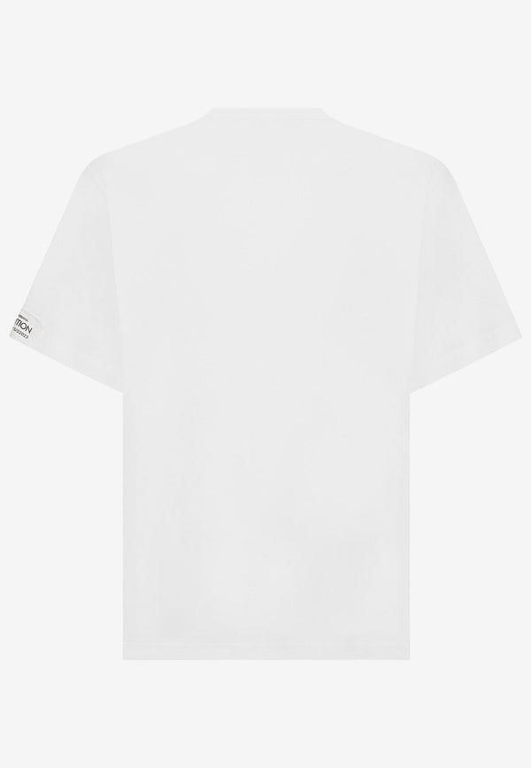 Slogan-Print Short-Sleeved T-shirt