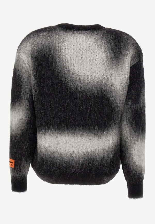 Brushed Knit Crewneck Wool-Blend Sweater