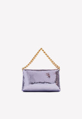 Mini Sequin-Embellished Shoulder Bag