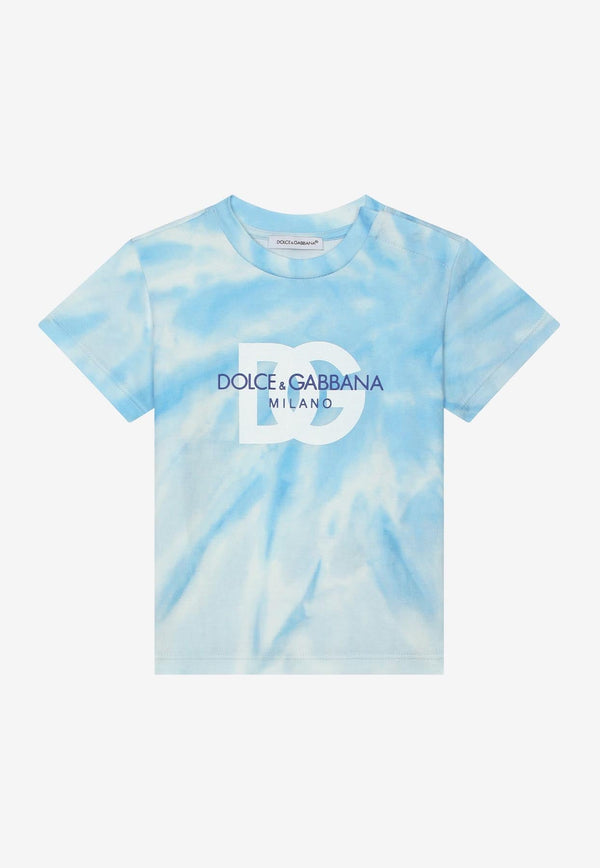 Baby Boys Tie-Dye T-shirt with DG Logo Print
