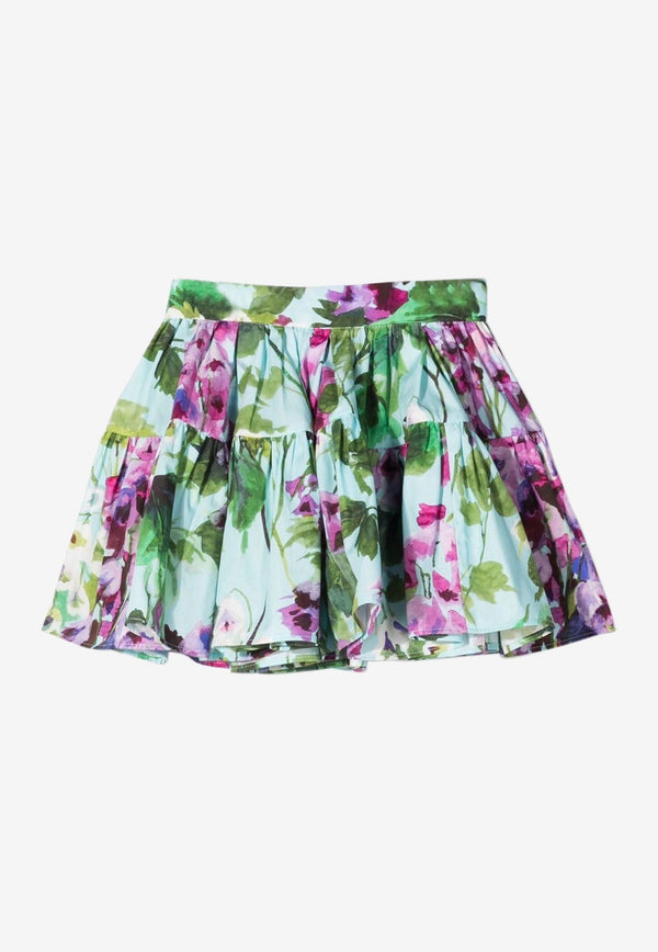 Baby Girls Bluebell Print Flared Skirt
