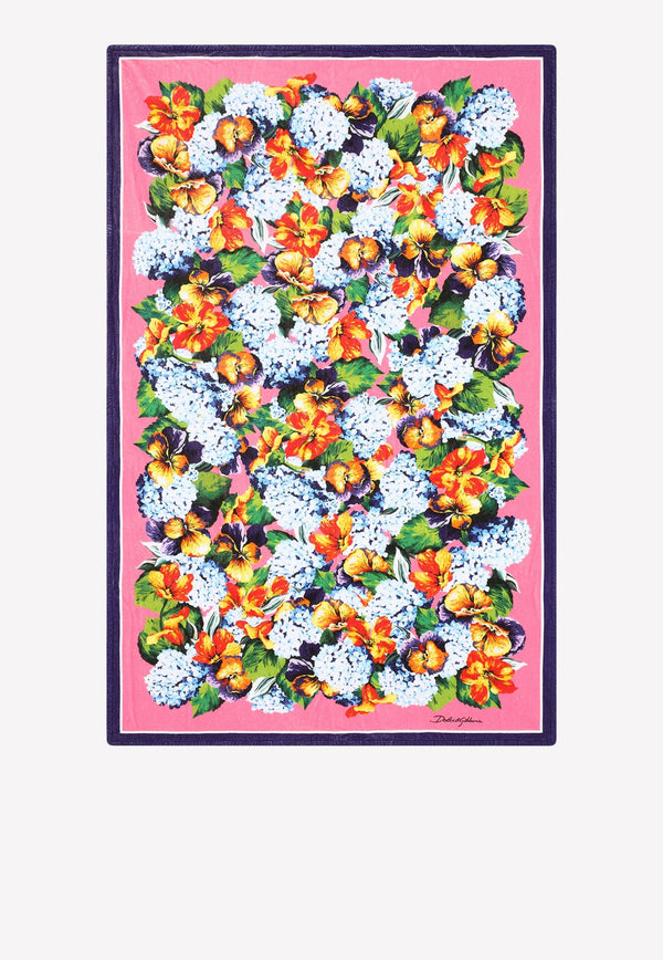 Floral Print Beach Towel