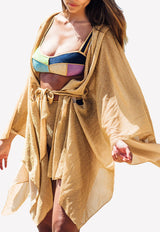 Asymmetric Poncho with Waist Belt