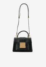 Small 001 Top Handle Bag in Croc-Embossed Leather