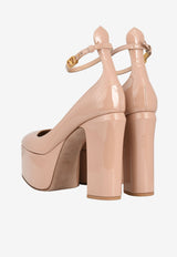 Tan-Go 120 Patent Leather Platform Pumps