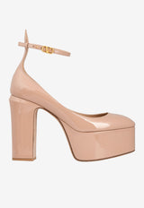 Tan-Go 120 Patent Leather Platform Pumps