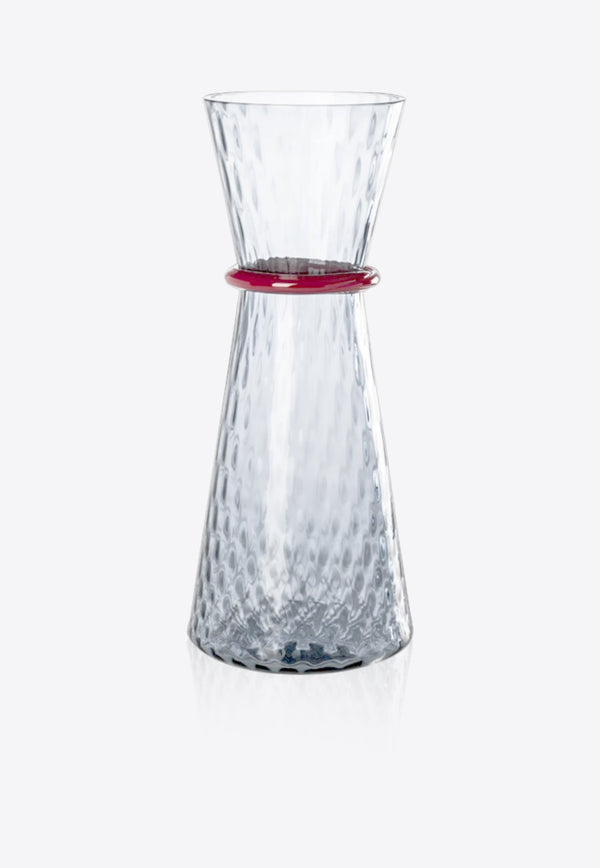 Long Tiara Vase in Glass