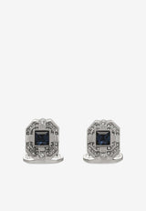 Crystal-Embellishment Cufflinks