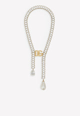 Crystal and Pearl DG Necklace