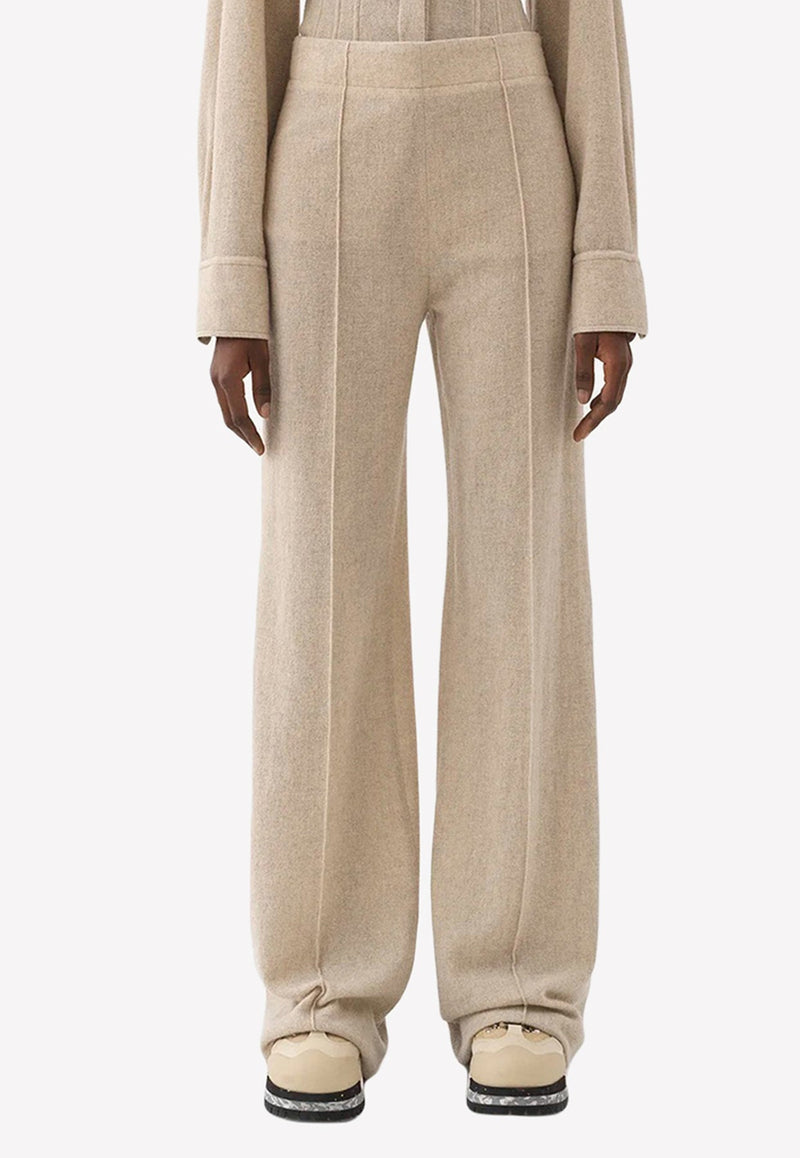 Wide-Leg Pants in Wool and Cashmere